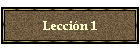 Leccin 1