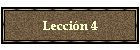 Leccin 4
