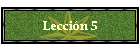 Leccin 5