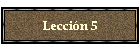 Leccin 5